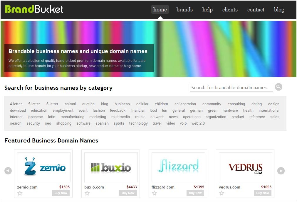 Brandbucket.com una forma elegante vender tu Dominio